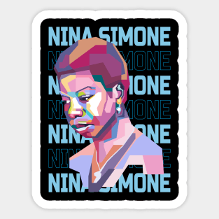 Abstract Nina Simone in WPAP Sticker